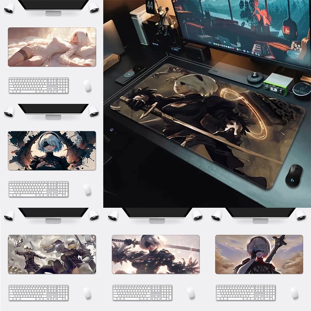 Mousepad HD Printing Computer Gamers Locking Edge Non-slip Pad Adventure game Nier Automatas XXL90x40cm Keyboard PC Desk Pad