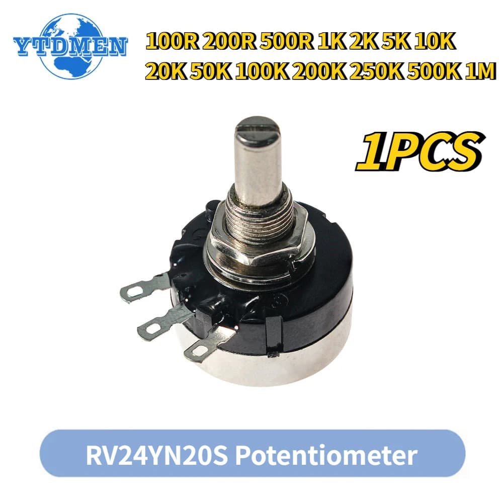1PCS RV24YN20S B501 B101 102 B103 104 105 201 202 203 204 254 502 503 504 1K 5K 10K 20K 100K 500K 200K 100 Ohm Potentiometer
