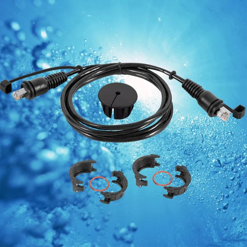 010-10550-00 Marine Network Cable 6 Feet with Split Connector and Waterproof Cap for Marine RJ45 Compatible with Garmin Devices