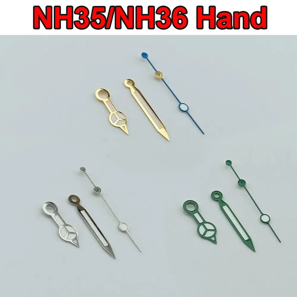 Green Luminous Watch Hands Accessories Hands for NH35 NH36 Automatic Movement watch accessories Watch Parts For Wristwatches