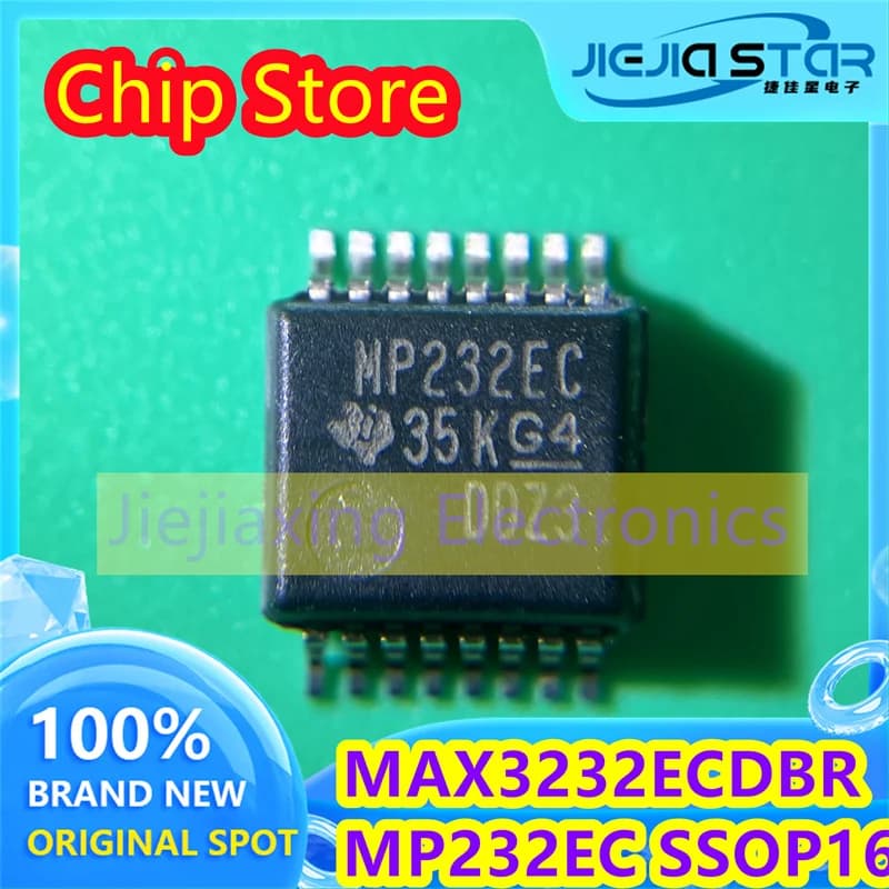 (4/20pieces) MAX3232ECDBR MAX3232 MP232EC SSOP-16 RS-232 Line Driver IC 100% Brand New Genuine Electronics Spot