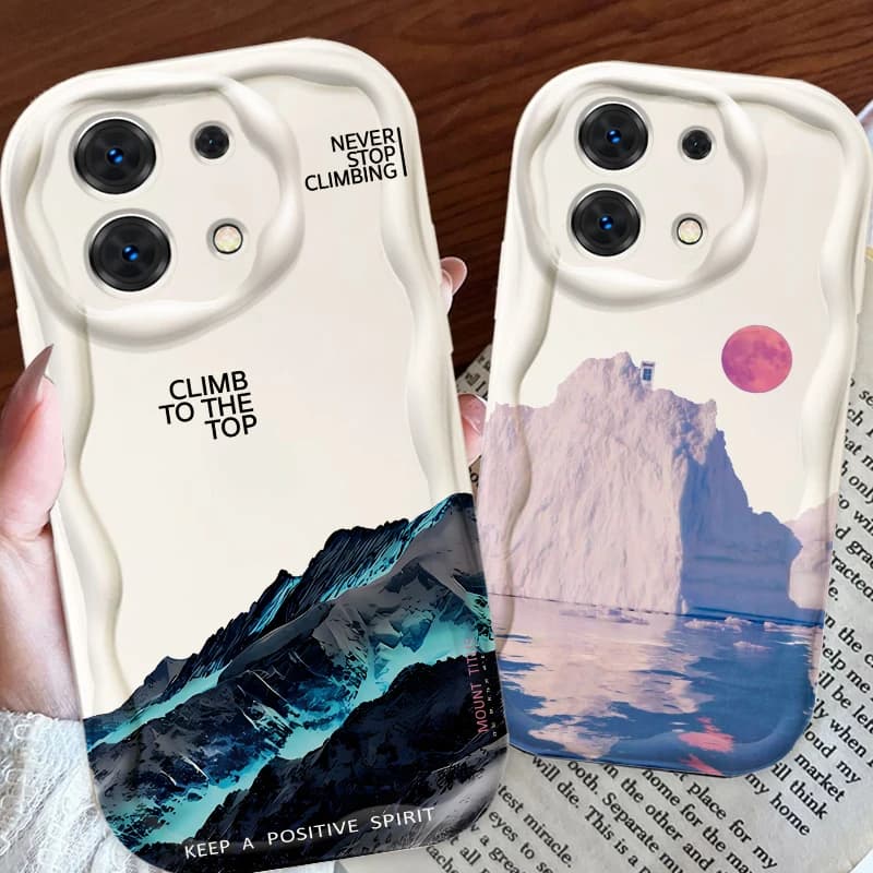 Rizhao Golden Mountain For Xiaomi Redmi Note 13 12 12S 11S 11 10 9 8 10A 9C 9T Pro Plus 5G Wave Oil TPU Phone Case