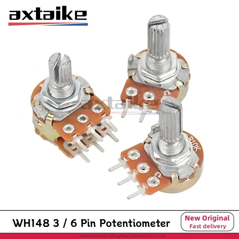 5PCS WH148 3/6pin 1K 5K 10K 50K 1M Linear Potentiometer L15mm Variable Resistor B1K B2K B5K B10K B20K B50K B100K B500K B1M Ohm