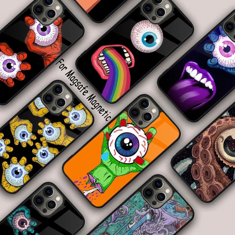 Esoteric Hands and Mystic Eyes Magnetic Phone Case For APPLE iPhone 16 14 13 12 11 Pro Max 15 Plus Wireless Charge MagSafe Cover