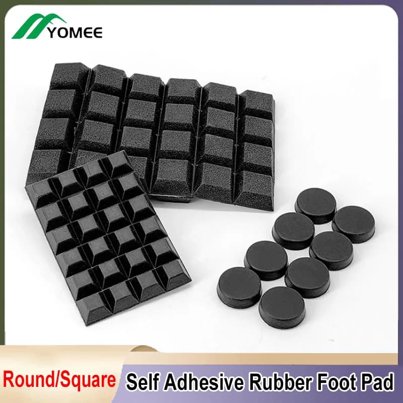 Rubber Feet Self-adhesive Furniture Pads Square/Round Non-slip Foot Door Buffer Pad For Electronics Laptop Appliances Furniture