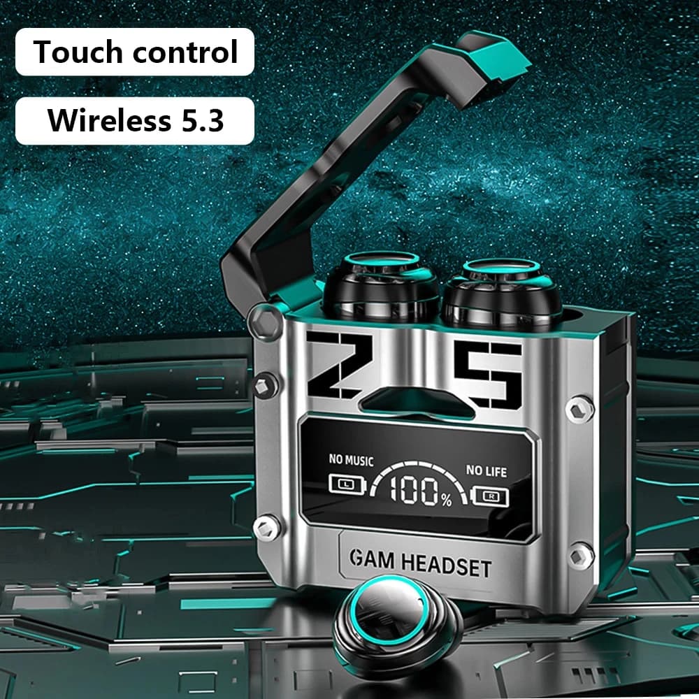 M25 Bluetooth 5.3 Earphones Noise Canceling Earbuds Wireless Headphones HD Call Stereo Sports Headsets With Mic