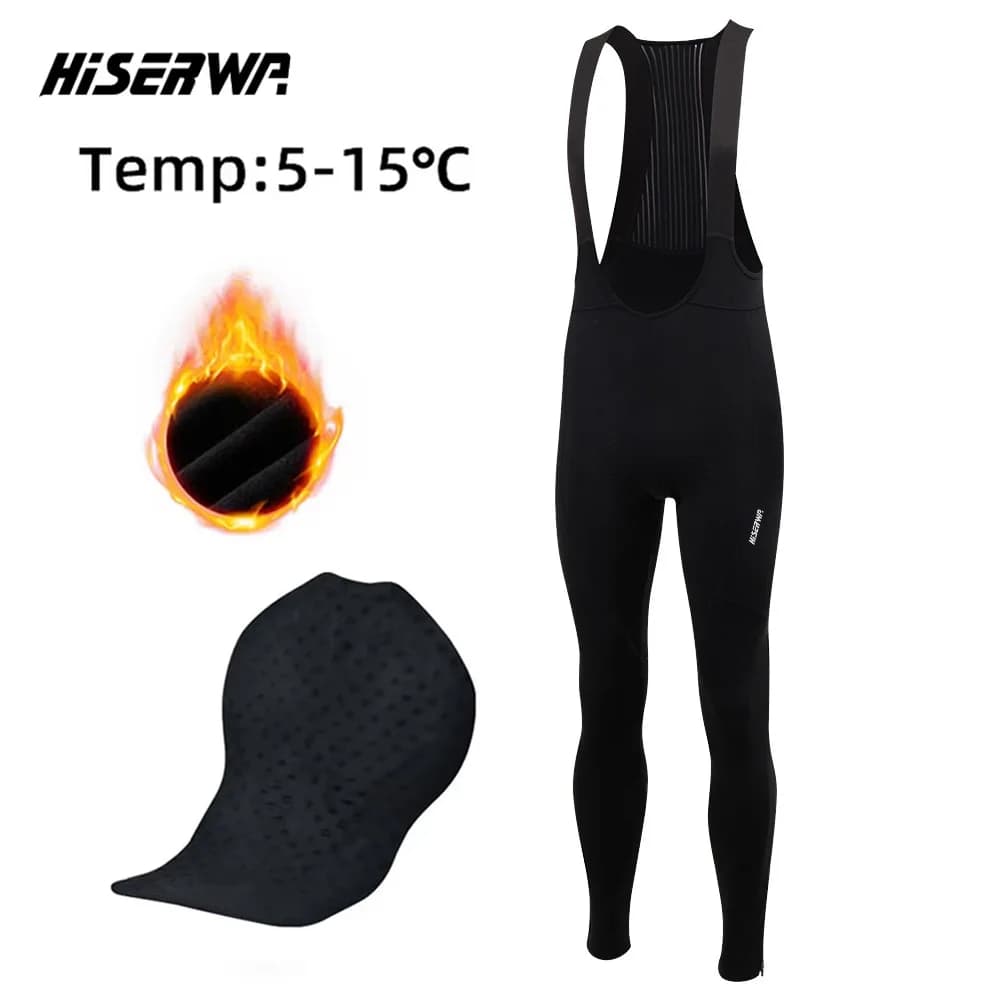 PNS Winter Cycling Bib Pants Windproof Thermal Fleece Bicycle Bib Long Pants Sponge Pad Warm MTB Bike Tights 자전거 바지
