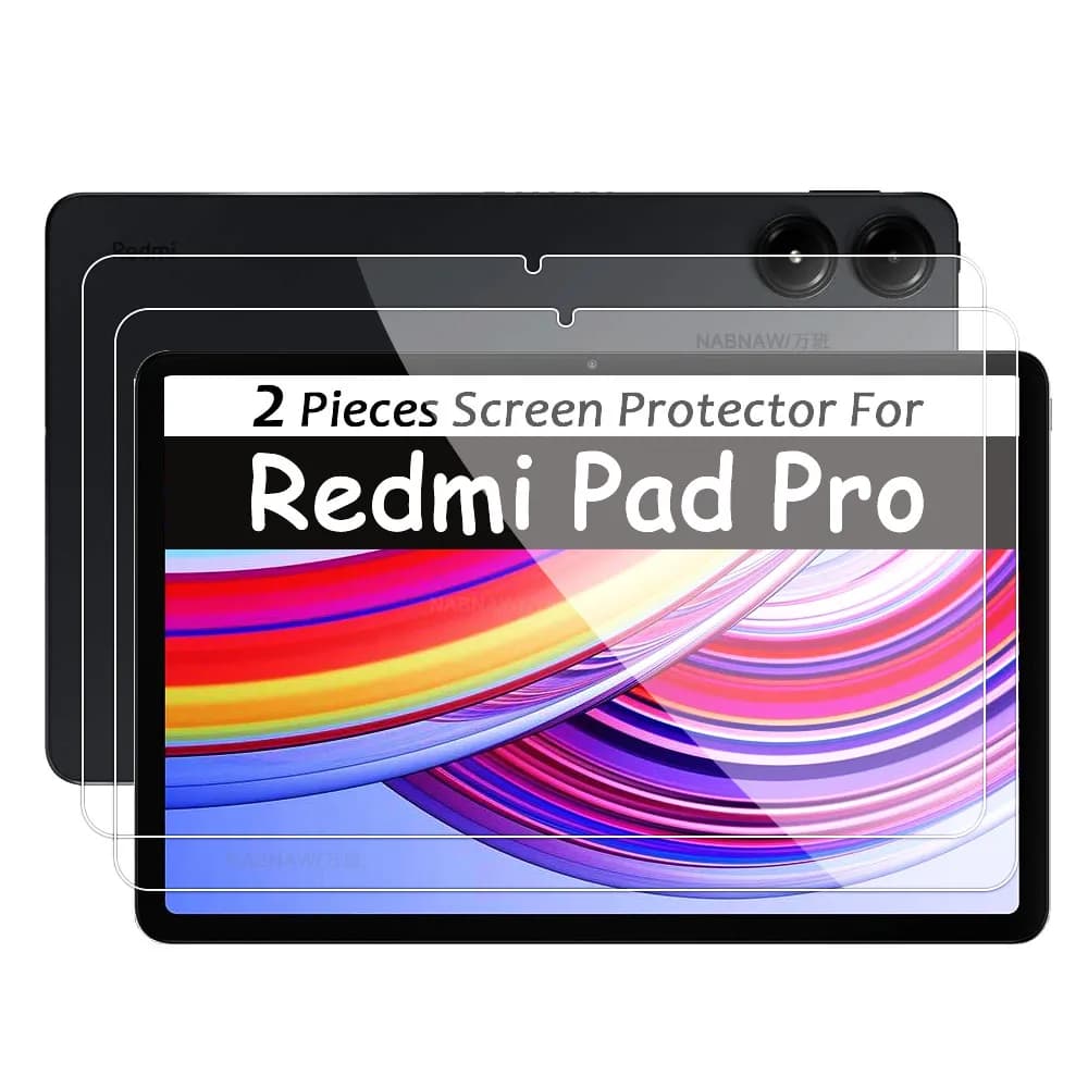 2 Pieces HD Scratch Proof Screen Protector Tempered Glass For Xiaomi Redmi Pad Pro 2024 12.1-inch Bubble Free Tablet Film