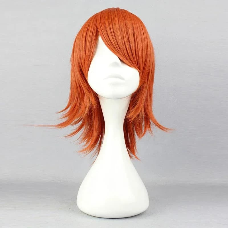 Nami Cosplay Wig Synthetic Short Wig Orange Haircuts Party Fluffy Female Wig Women Girls Hair