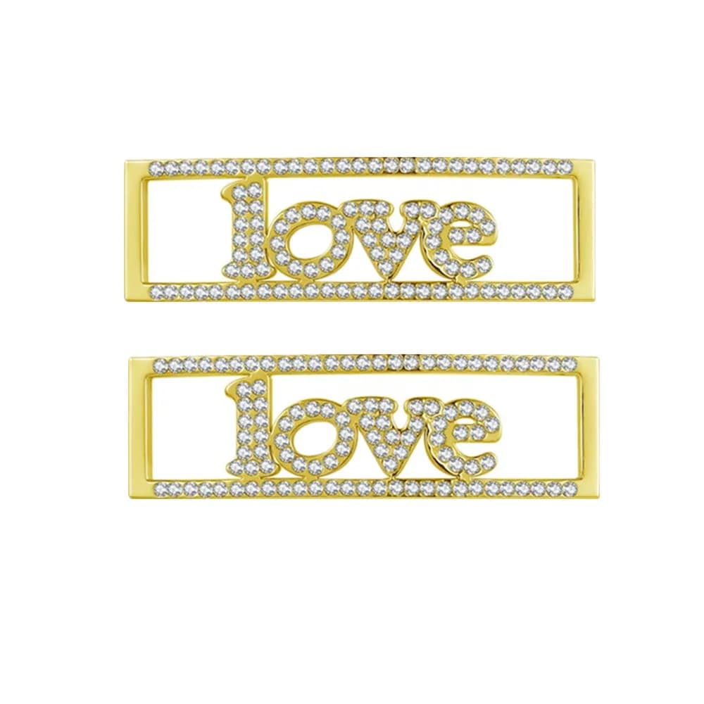 Personalized Custom Name Shoelaces Buckle Decorations For Women Men Customized Crystal Letter Sneaker Shoelaces Accessories