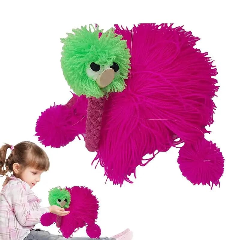 35cm Ostrich Marionette Toy Hand Made Ostrich Marionette Puppets String Doll Parent-Child Interactive Toys For Children's Day