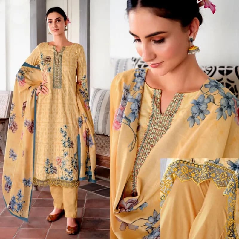 Printed Cotton Indian Pakistani Ethnic Clothing Ready To Wear SALWAR KAMEEZ Women's Set