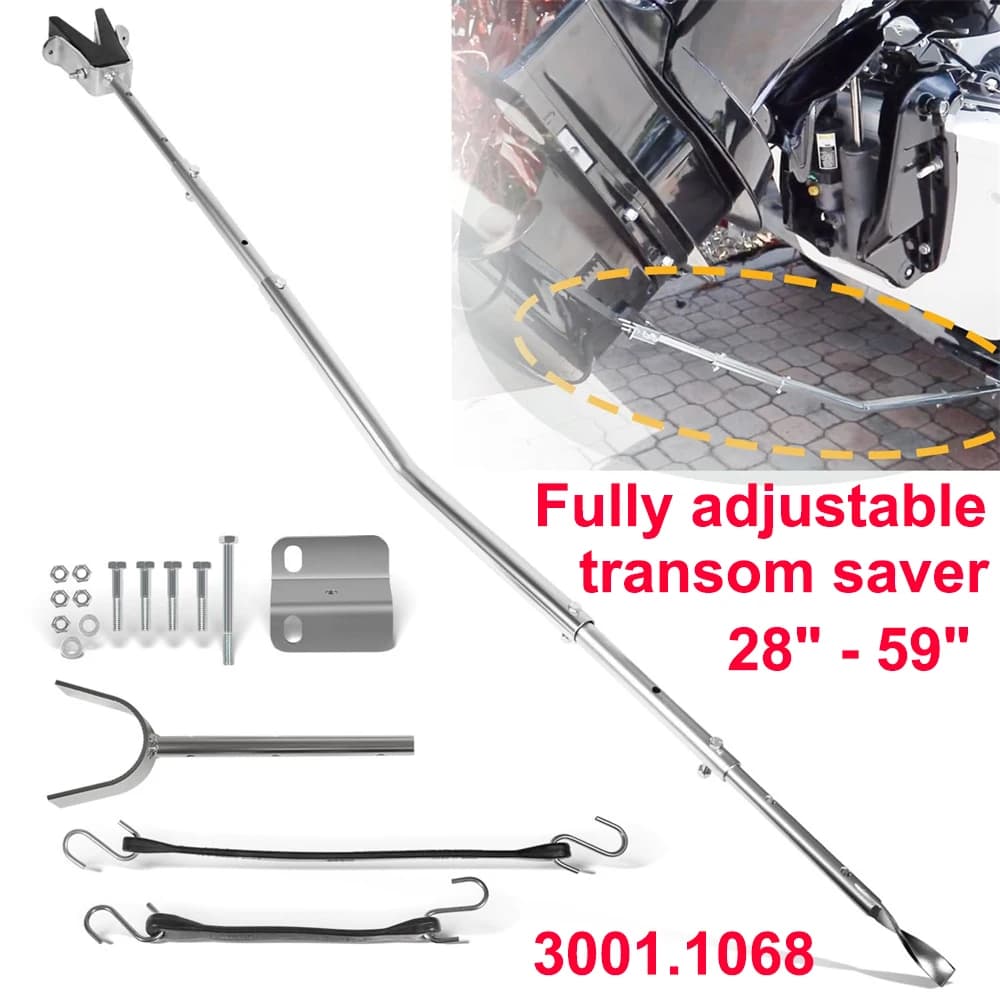 3001.1068 Adjustable Heavy Duty Universal Transom Saver for Outboards Motor Up To 150 HP, Fully Adjustable 28"-59" Transom Saver