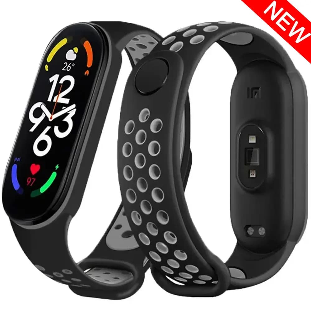 Watchband For Xiaomi Mi Band 7 NFC smartwatch Correa miband7 Silicone Air-Hole Sport Wrist bracelet on Mi band 6 5 4 3 7 8 strap