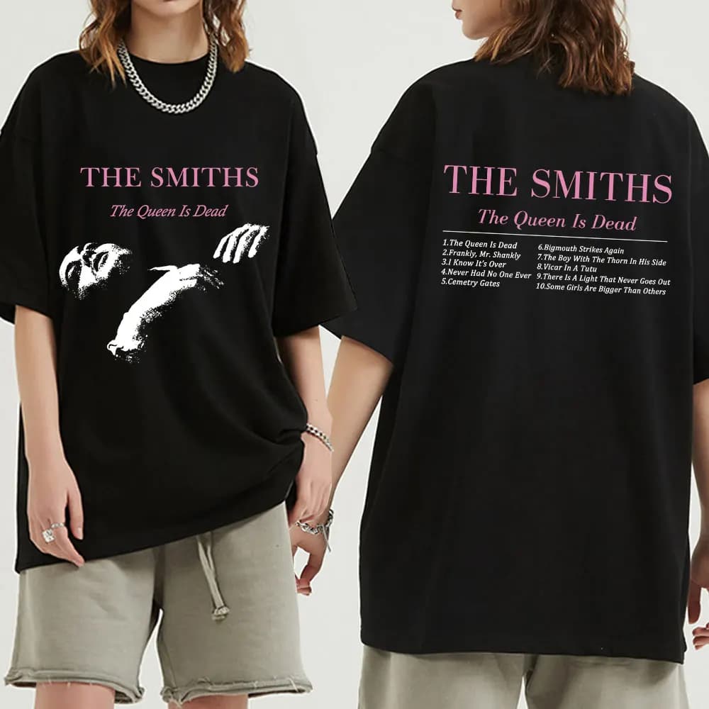 The Smiths The Queen Is Dead T Shirt 1980's Indie, Morrissey Oversized T-shirt Vintage Punk Rock Band T-shirts Streetwear Unisex
