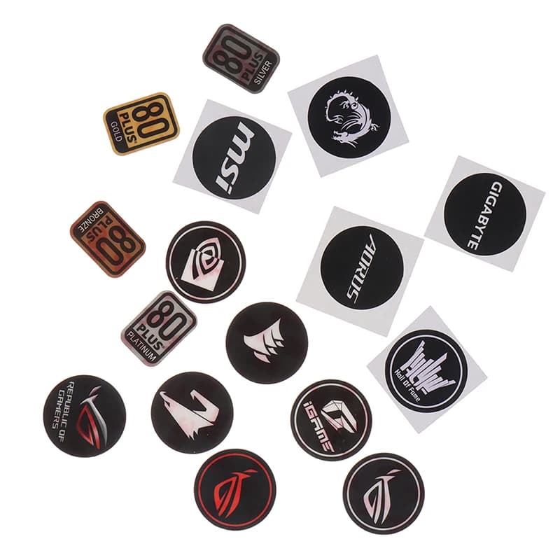 Power Supply 80plus Certification Computer Host Fan Sticker Exhaust Fans Label Chassis Fan Stickers Card Fans Sticker
