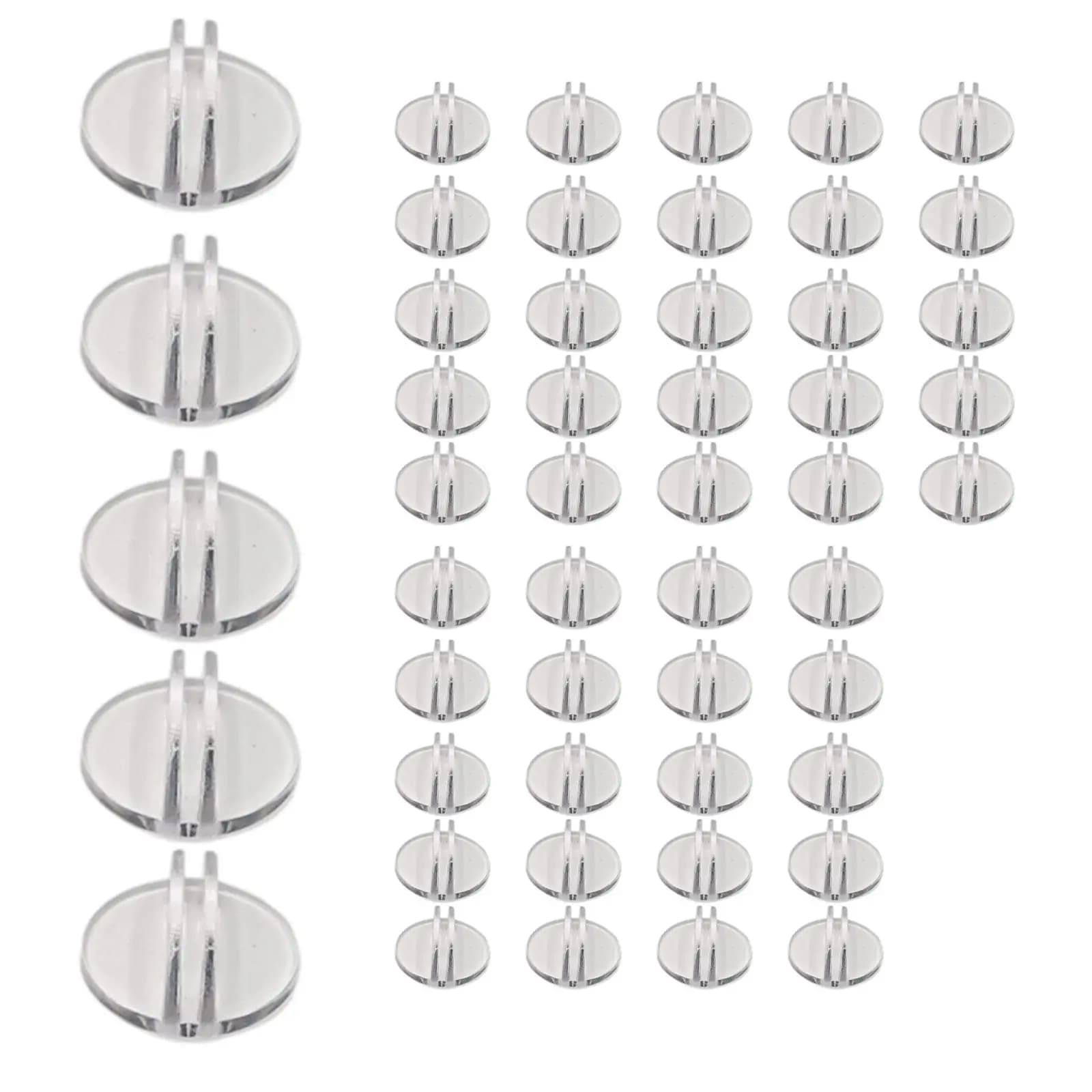 50Pcs Cards Stand Transparent Fixed Props DIY Game Card Stands Miniature Bases for Display Business Cards Cards Labels Pictures