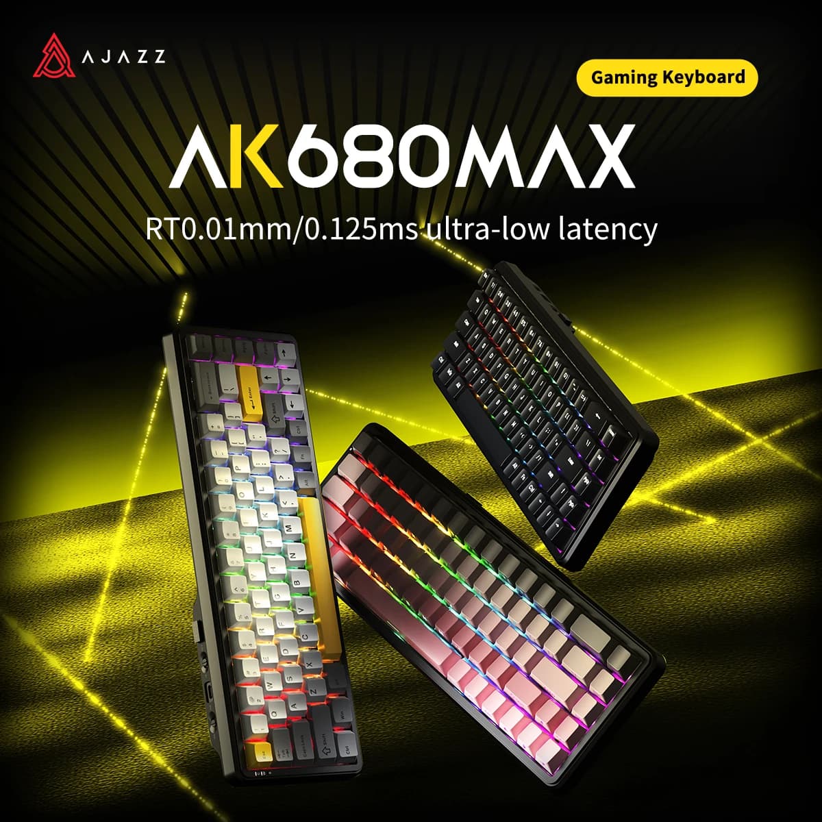 AJAZZ AK680 MAX Key Wired New Magnetic Axis E-Sports Keyboard Exclusive Magnetic Axis E-Sports Keyboard Accuracy 0.01 Close No L