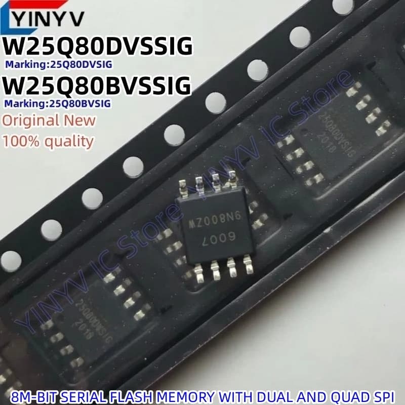 20Pcs W25Q80DVSSIG 25Q80DVSIG W25Q80DVSIG W25Q80BVSSIG 25Q80BVSIG W25Q80BVSIG SOP-8 8M-BIT SERIAL FLASH  New 100% quality