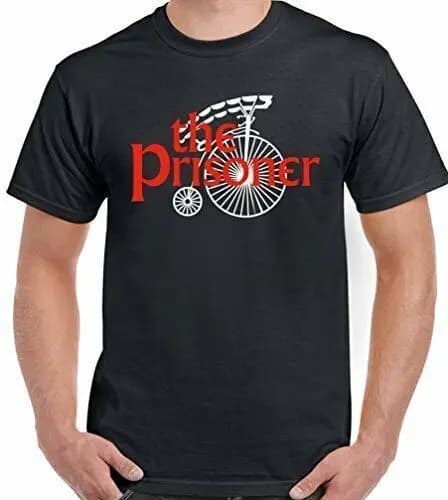 THE PRISONER T-SHIRT Mens Retro TV Programme Show Unisex Top Tee Program