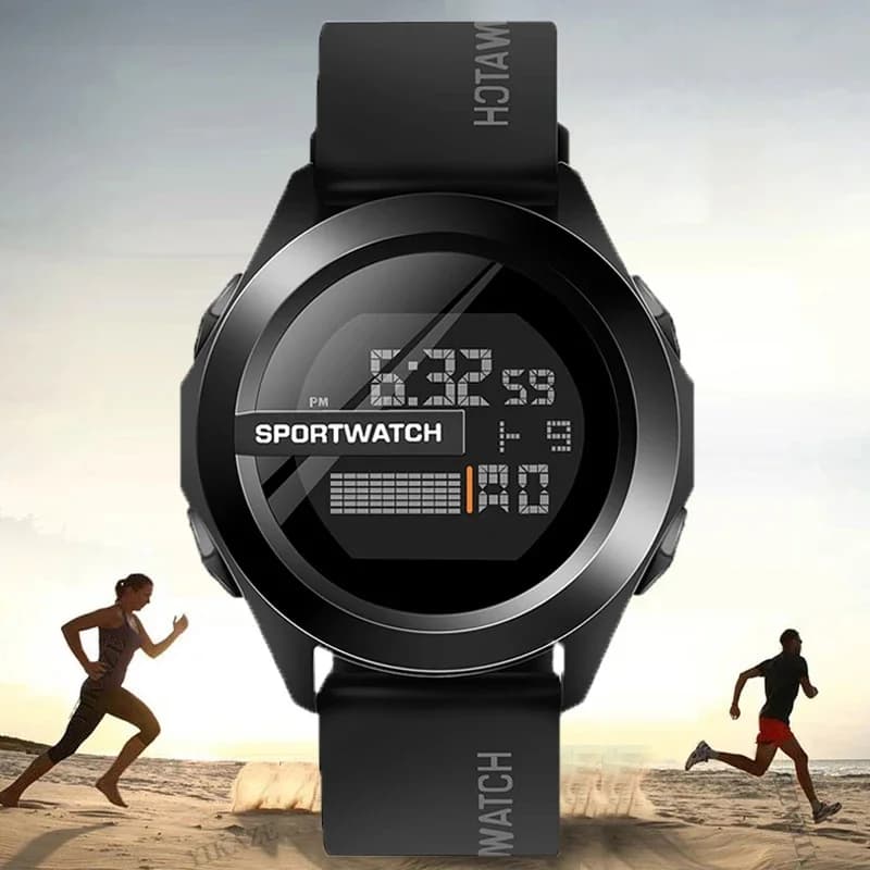 POSHI Sport Watch for Man Luxury Digital Wristwatch Stopwatch Luminous with Date Week Original Waterproof Clock free shipping