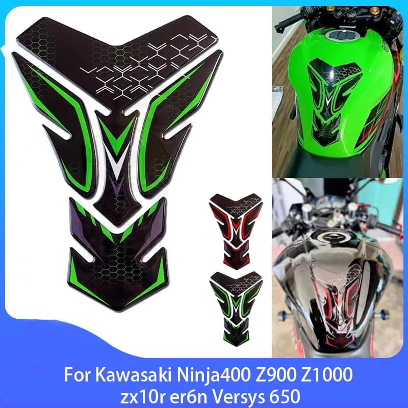 3D Motorcycle Tank Pad Protector Stickers Decal Accessories  For Kawasaki Ninja400 Z900 Z1000 zx10r er6n Versys 650