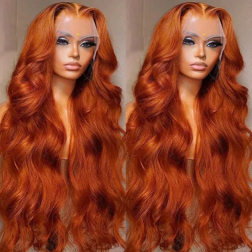 Body Wave 13x4 Orange Ginger Lace Front Wigs Human Hair For Women 13x6 Hd Glueless Lace Frontal Wig 4x4 Closure Human Hair Wig