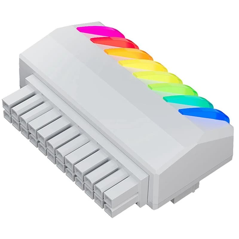 DIY Power Supply 90 Degree Motherboard 24Pin Adapter ARGB Right Angle Power Supply Steering Connector