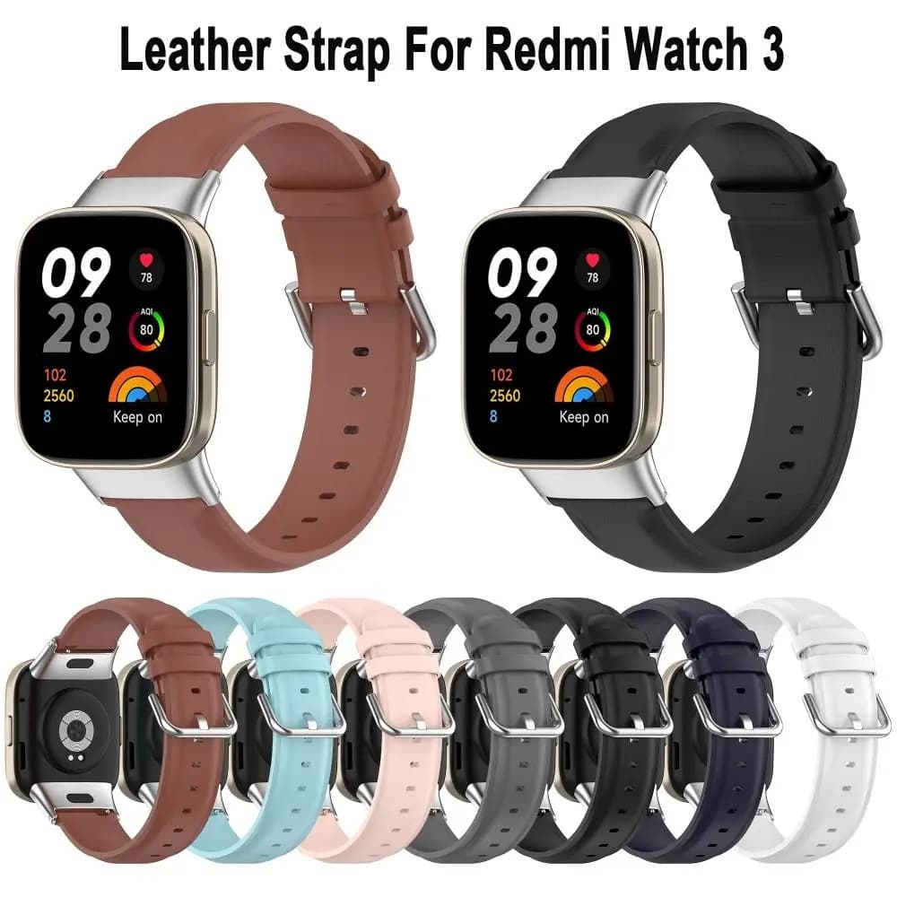 Fashion Leather WatchBand For Redmi Watch 3 SmartWatch Strap Wristbands Bracelet For Mi Watch Lite3 Strap WristBand Accessories