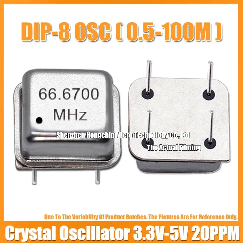 (2PCS) DIP-8 66.67M 66.67MHZ 66.670MHZ OSC 4PIN Half Size Active Square Crystal Oscillator 3.3V-5V-Compatible 15PF 20PPM