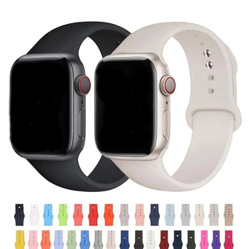 Silicone Strap For Apple Watch Band 10 42/46mm 44/45mm 38/40/41mm Sport bracelet iwatch serie 9 8 7 6 5 4 3 SE ultra 2 49mm Band