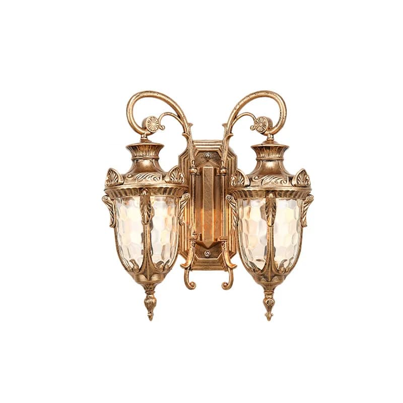 European Double Heads Outdoor Wall Lamp Waterproof Exterior Wall Wall Light Retro Villa Courtyard Balcony Wall Lamps Lighting