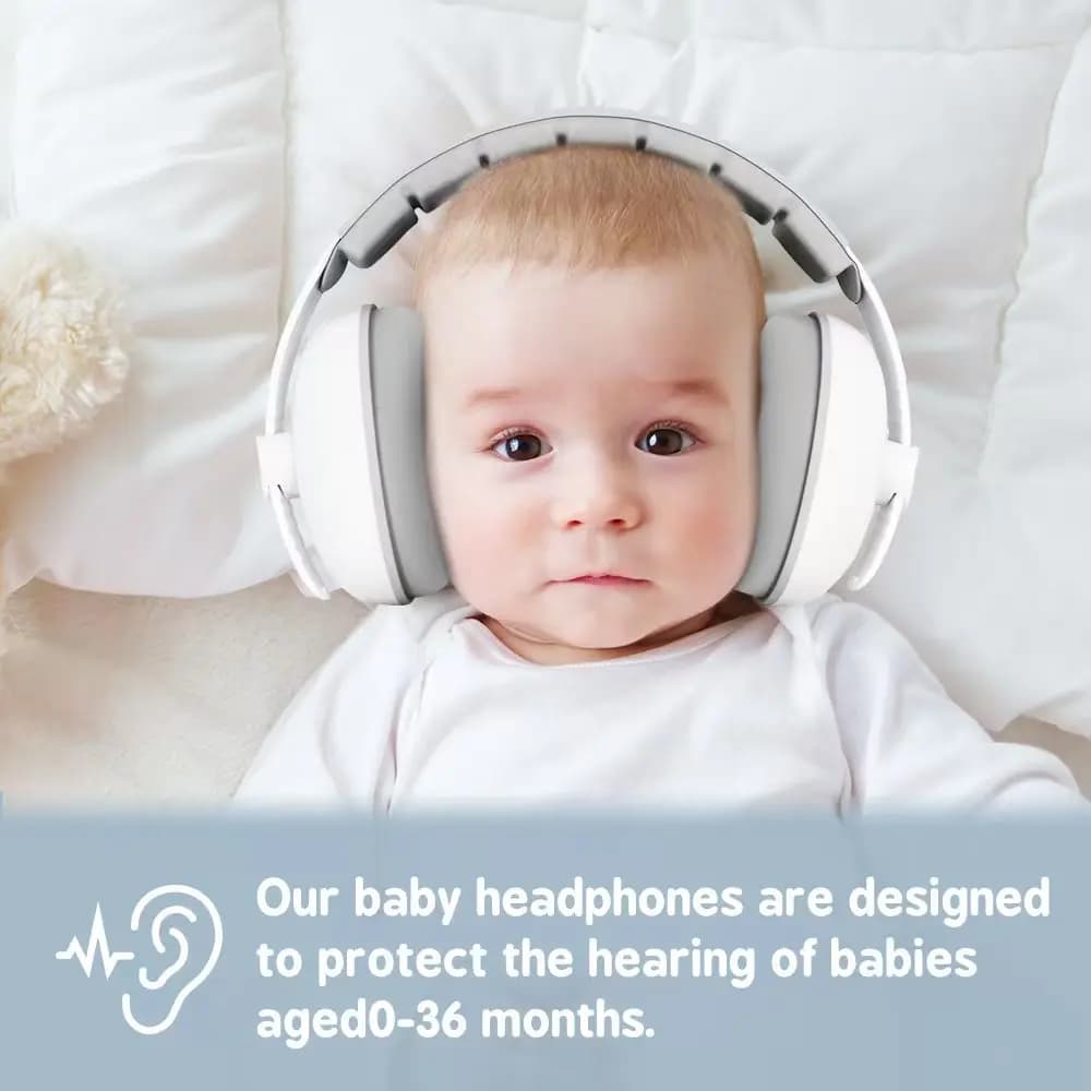 1pc Baby Ear Protection Anti-Noise Earmuffs Headphones for Sleep & Travel Ear Protection with Stretchable Design