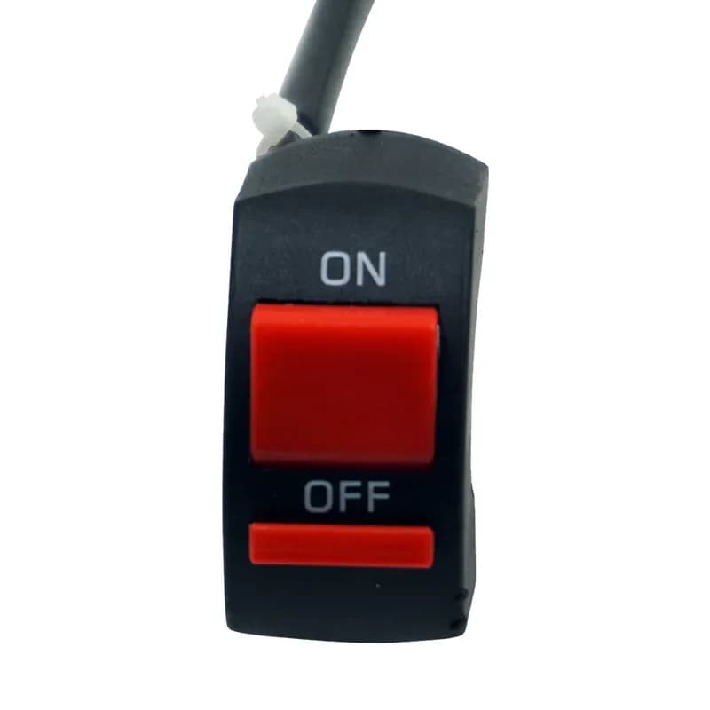 Universal Motorcycle Handlebar Flashing Switch Moto Light Switch ON OFF Button ATV Bike DC12V/10A Black Two Core Wire