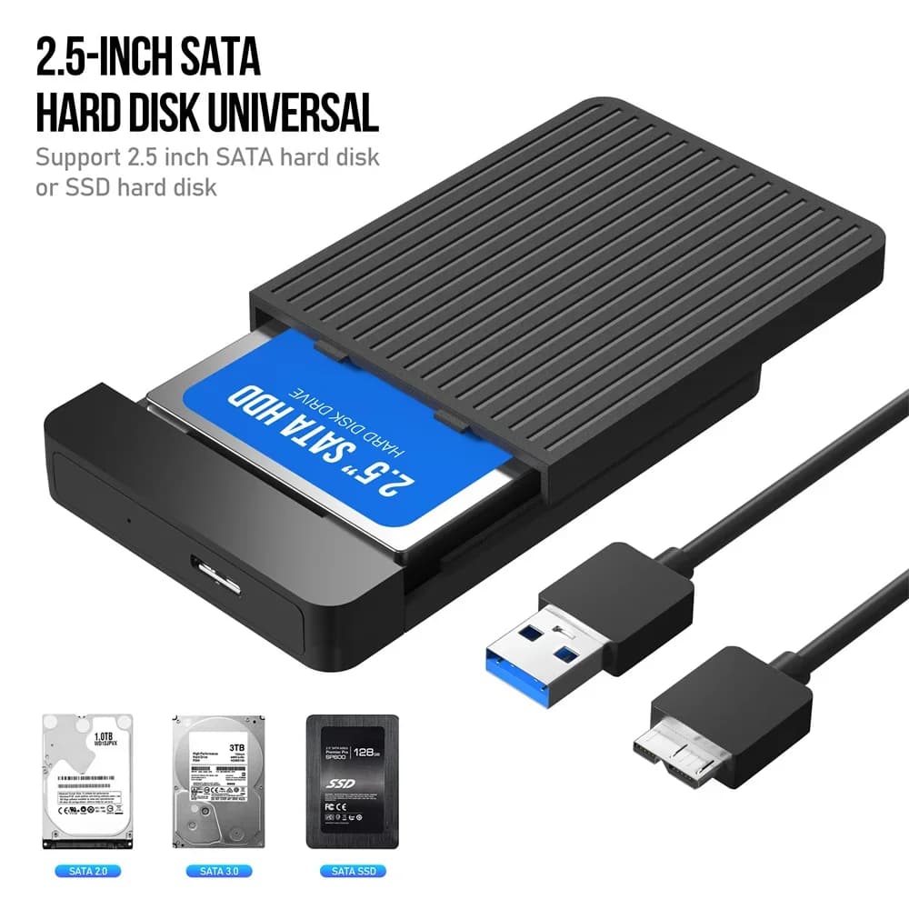 USB 3.0 HDD Enclosure 2.5" Type C Micro Cable External Hard Drive Disk USB 3.1 Case 2.5Inch SSD SATA Box For Notebook PC Adapter