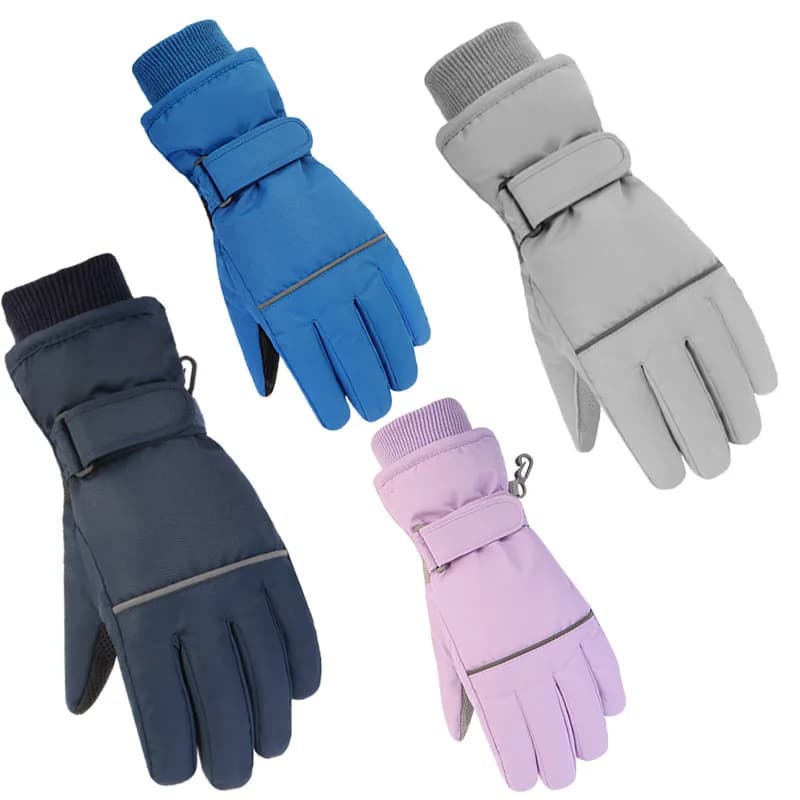 2024 Children Ski Gloves Keep Finger Warm Waterproof Thicken Mittens Winter Snowboard Snow Kids Gloves for Boys Girls