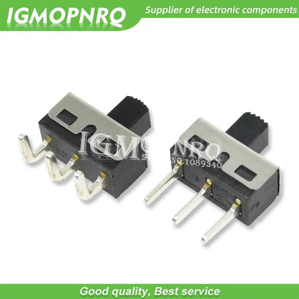 10PCS SS12D10 SS12D11 Toggle Switch 3Pin 1P2T Handle High 5mm Spacing 4.7mm SS12D10G5 Ibuw Straight / Curved