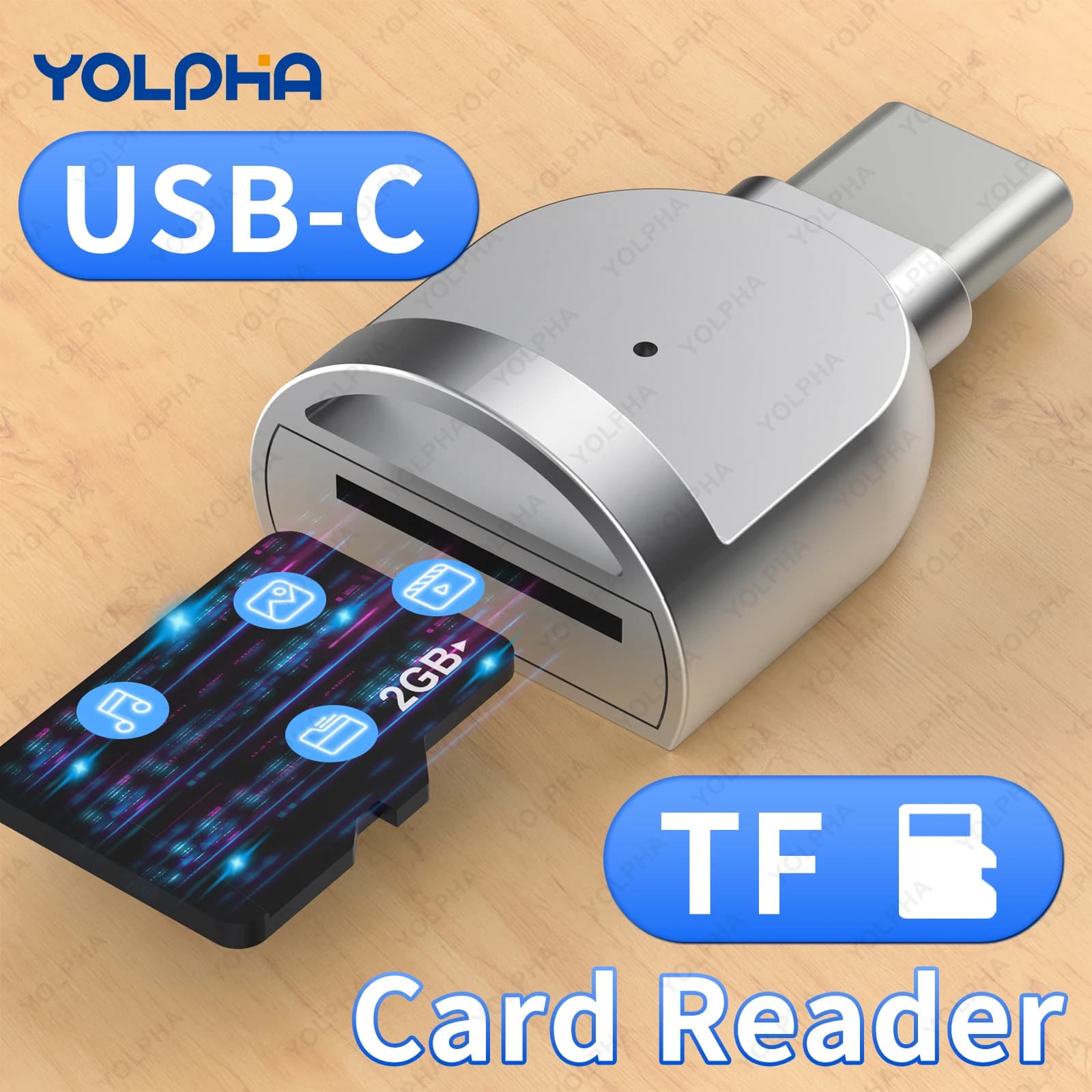 Type C To Micro-SD TF Adapter Cardreader High Speed USB C Card Reader Smart Memory Card Reader For iPhone 15 Samsung Laptop