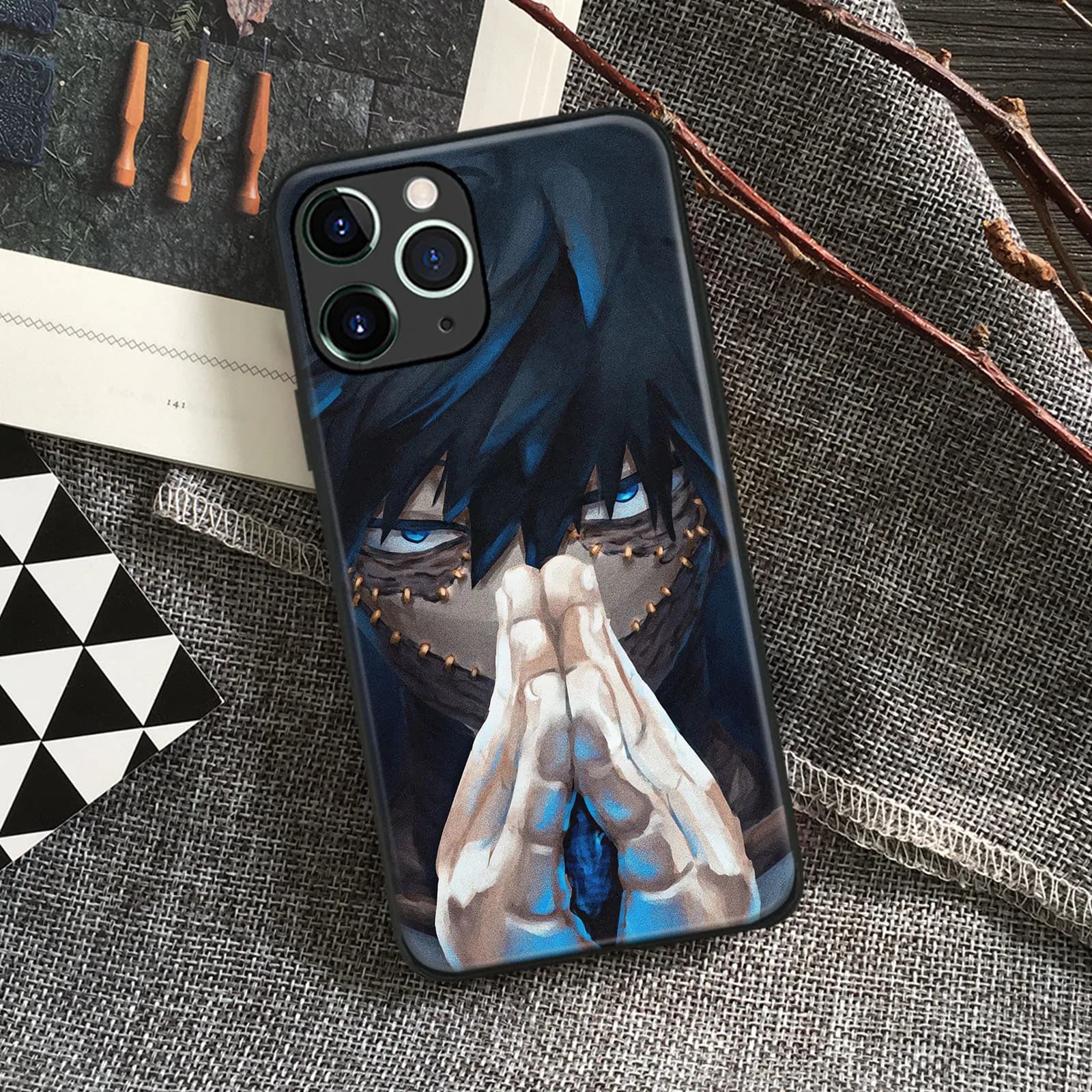 Dabi BNHA Anime Soft Silicone Glass Manga Phone Case for IPhone Se3 7 8 14 15 Plus Xr X Xs 12 13 Mini 11 14 15 Pro Max