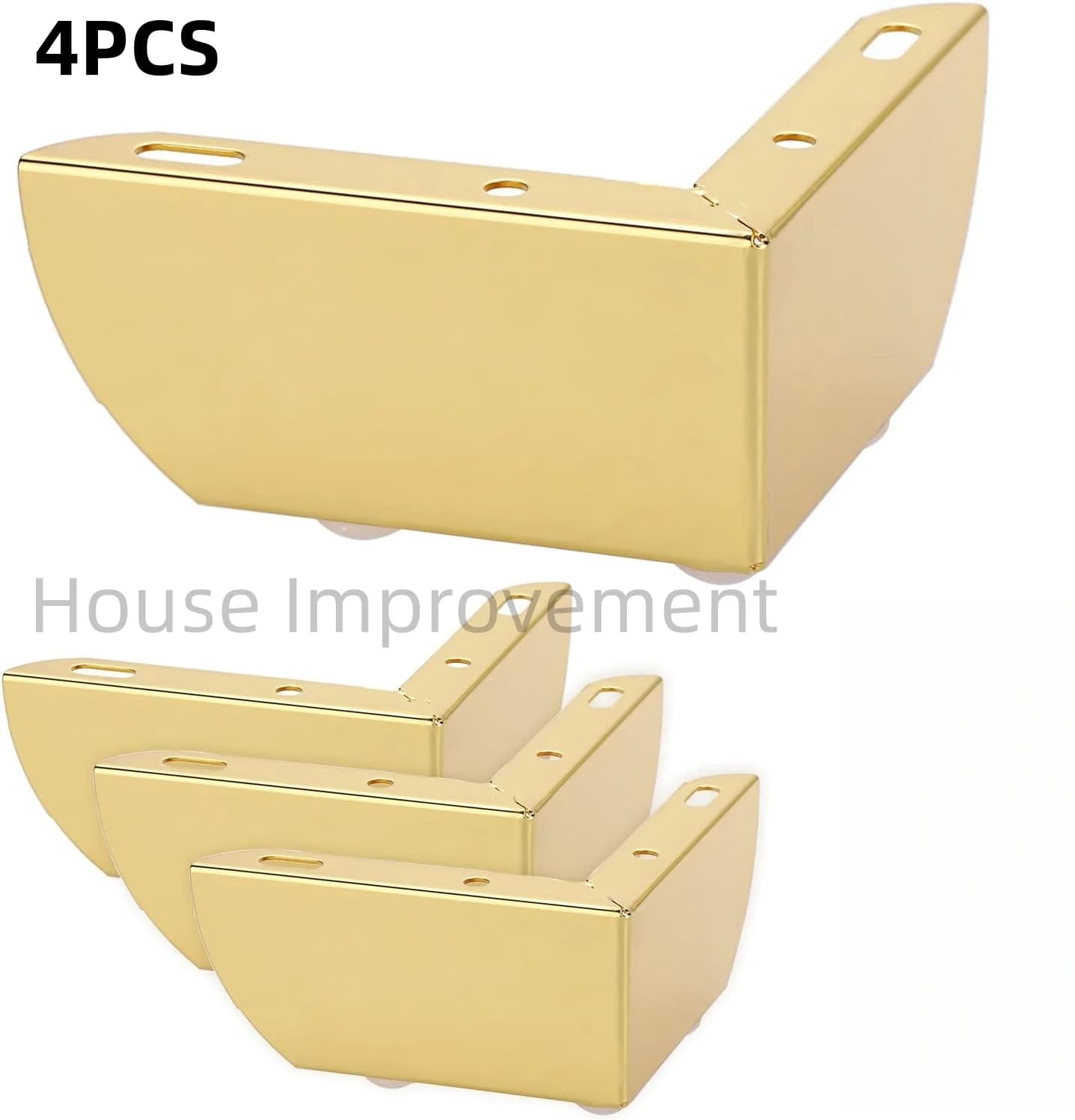 4PCS Modern Metal Furniture Sofa Cabinet Legs Heavy Duty Triangle Couch Legs Corner Furniture Replacement Feet TV Stand Feet