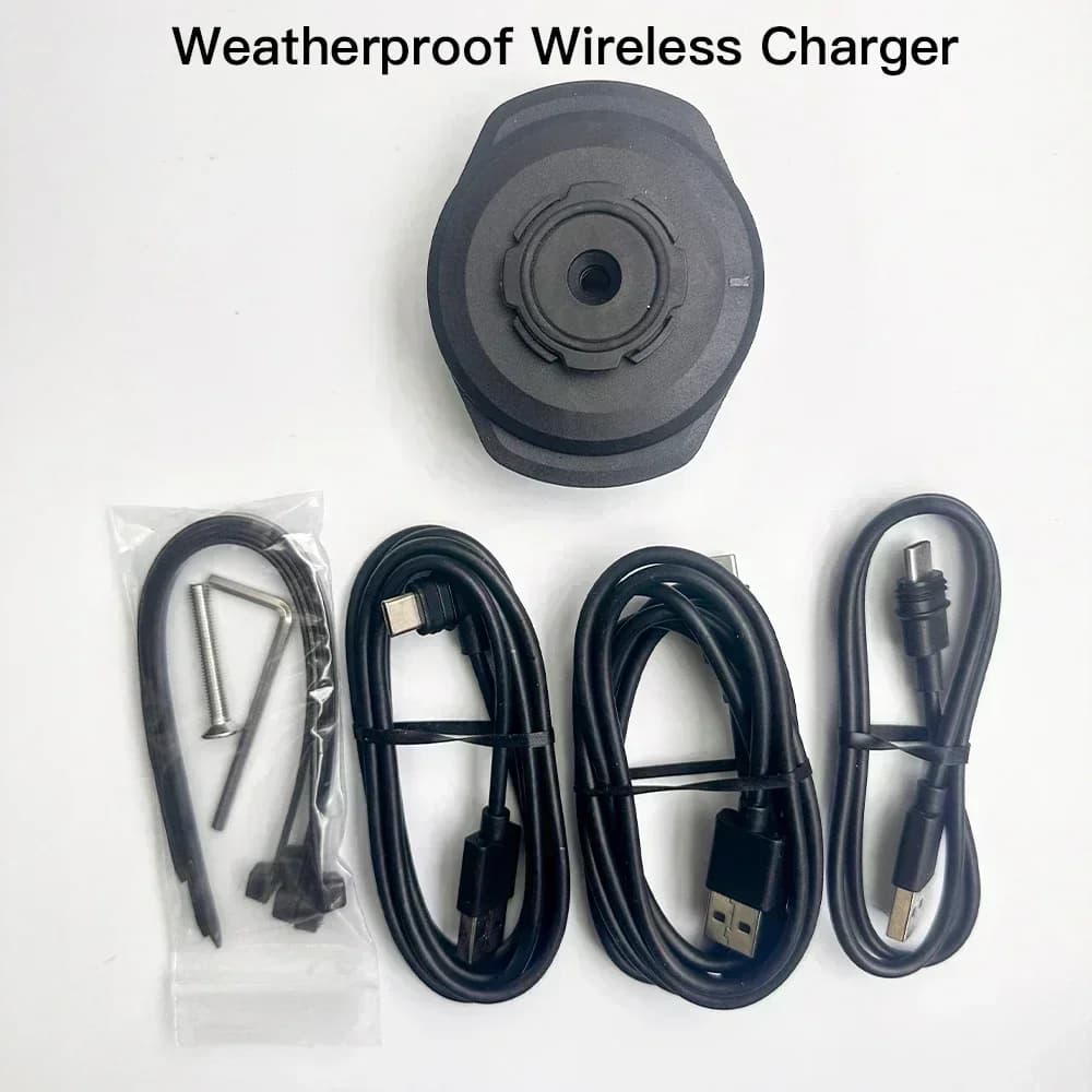 Motorcycle Wireless Charger Handlebar Stem Fork Mount Holder Phone Mount Vibration Dampener MAG Universal Adaptors Brake Clutch