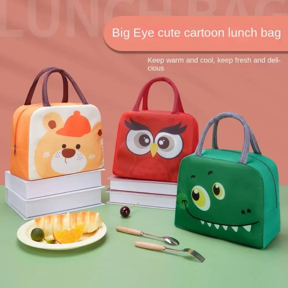 Portable Cartoon Lunch Bag Non-woven Fabric Lunch Box Accessories Tote Food Small Cooler Bag Thermal Bag Lunch Box Food Bags