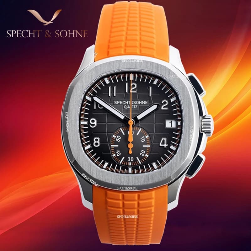 Dropshipping 2024 Best Selling Products Wristwatch For Men Japan Chronograph Quartz Watch Orange Rubber Strap Relogio Masculino