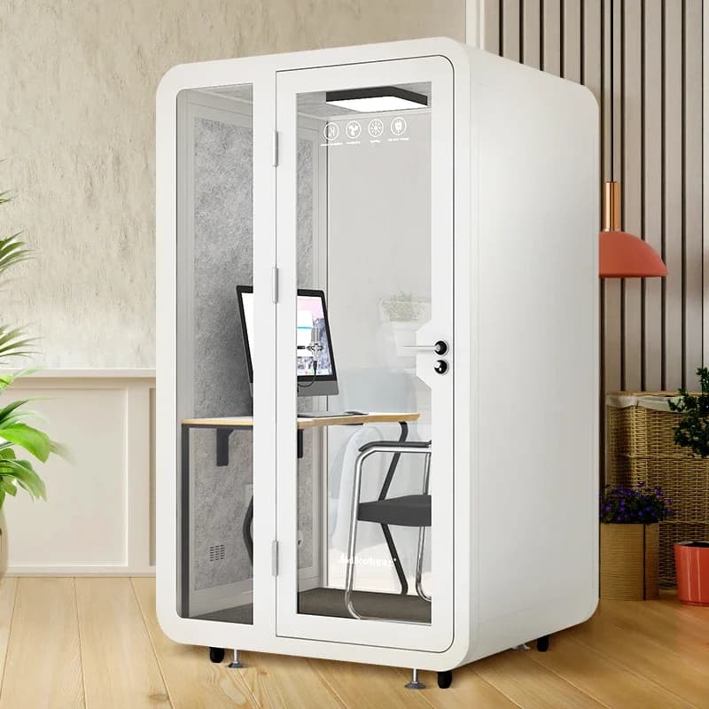 Single Group Work Soundproofing Conference Room Office Phone Booth Quick Assembly Soundproofing Office Pod Silent Soundproofing