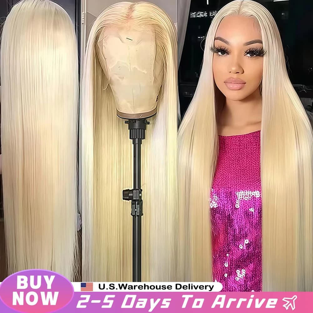 613Blonde 200Densit 30 Inch 13x6 HD Lace Front Wig Human Hair Straight Brazilian 13x4 Transparent Lace Human Hair Wigs For Women