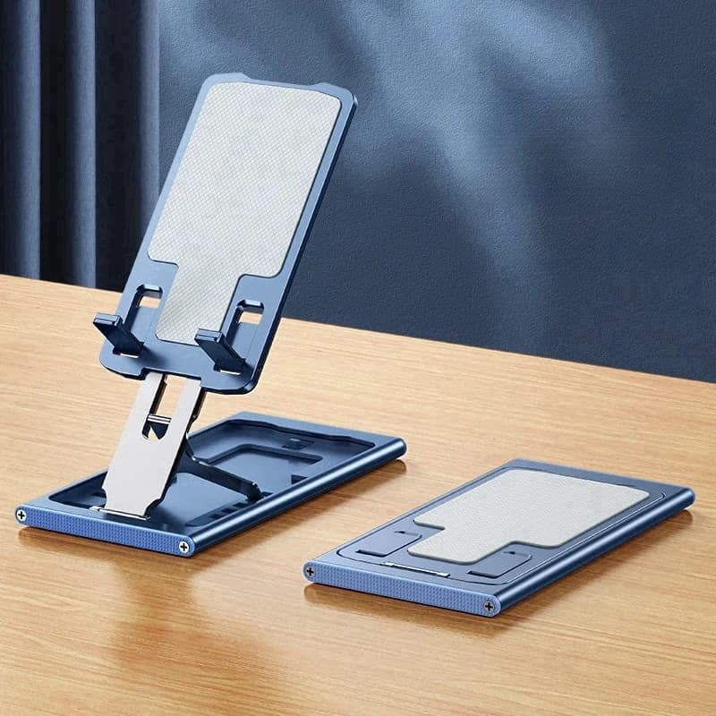 Folding Phone Holder Aluminum Alloy Phone Holder Portable Storage Desktop Phone Tablet Holder Phone Metal Holder