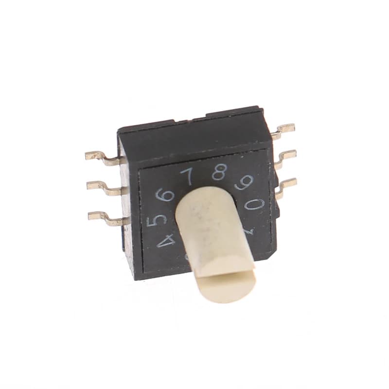 1pc Code Switch RM3HAF-10 Rotary Dial Switch 10bit 0-9 Coding Switch Patch 3:3 Rotary Encoder With Handle