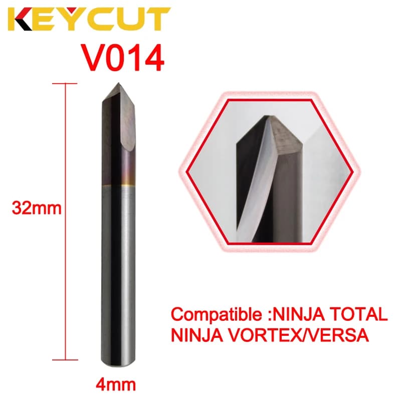 Keyline Milling Cutter V014 in Carbide Fits KEYLINE NINJA TOTAL Keyline Vortex Versa Key Machine Aftermarket Locksmith Tools