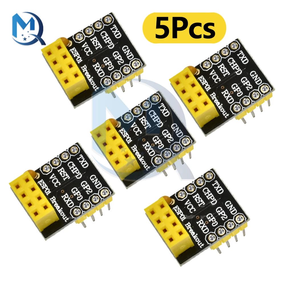5Pcs ESP-01/01S Adapter Board 3.3V ESP8266 WiFi Wireless Module 4 PIN ESP01S Serial Breadboard UART Adapter Module