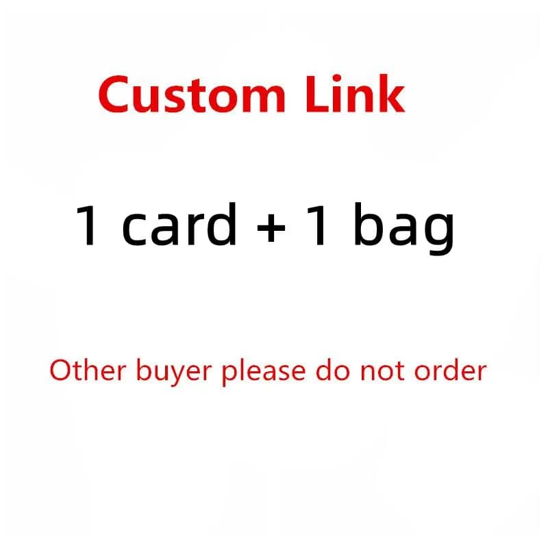 custom link 1pcs bag + 1pcs card